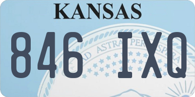 KS license plate 846IXQ