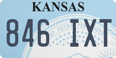 KS license plate 846IXT