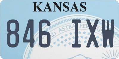 KS license plate 846IXW