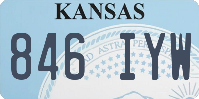 KS license plate 846IYW