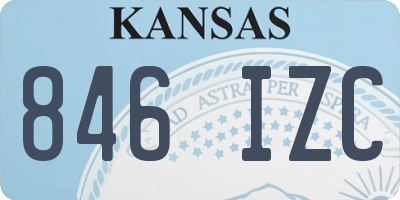 KS license plate 846IZC
