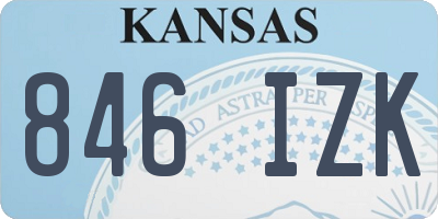 KS license plate 846IZK