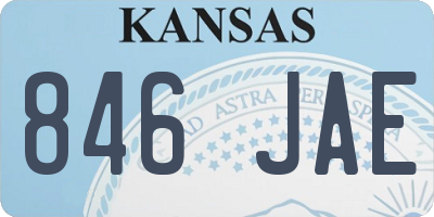 KS license plate 846JAE