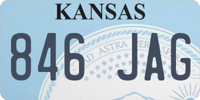 KS license plate 846JAG