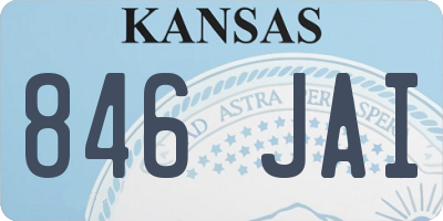 KS license plate 846JAI