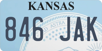KS license plate 846JAK