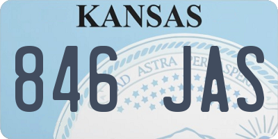 KS license plate 846JAS