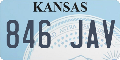 KS license plate 846JAV