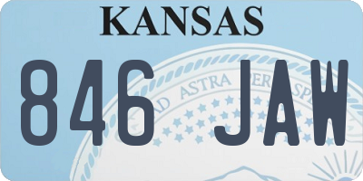 KS license plate 846JAW