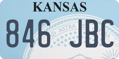 KS license plate 846JBC