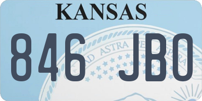 KS license plate 846JBO