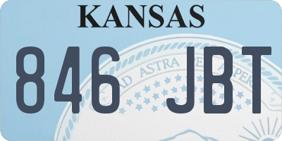 KS license plate 846JBT
