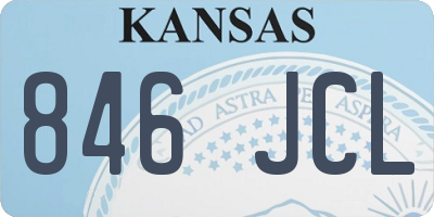 KS license plate 846JCL