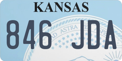KS license plate 846JDA