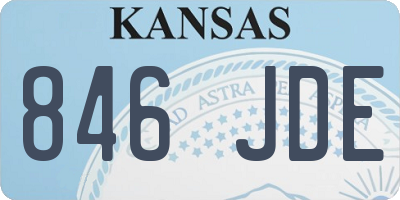 KS license plate 846JDE