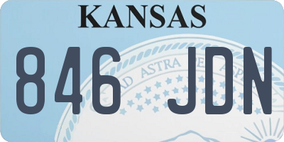 KS license plate 846JDN