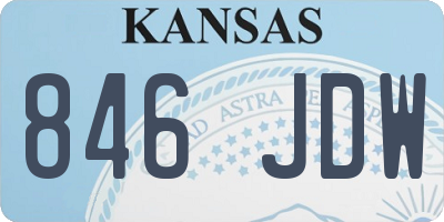 KS license plate 846JDW