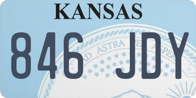 KS license plate 846JDY
