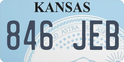 KS license plate 846JEB