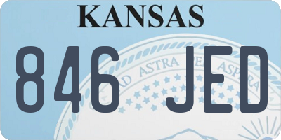 KS license plate 846JED