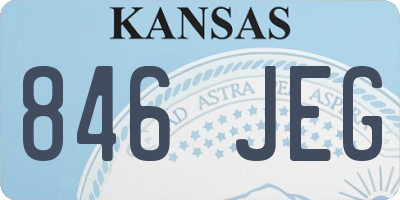 KS license plate 846JEG