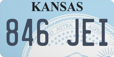 KS license plate 846JEI