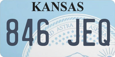 KS license plate 846JEQ