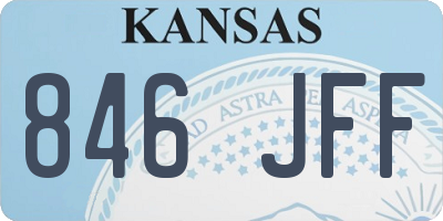 KS license plate 846JFF