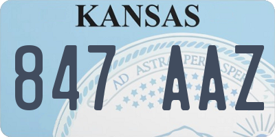 KS license plate 847AAZ