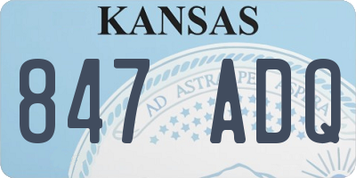 KS license plate 847ADQ