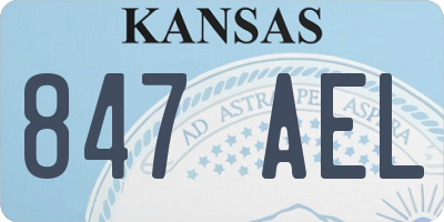 KS license plate 847AEL