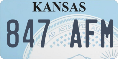 KS license plate 847AFM