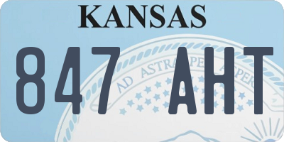 KS license plate 847AHT