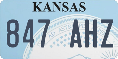 KS license plate 847AHZ