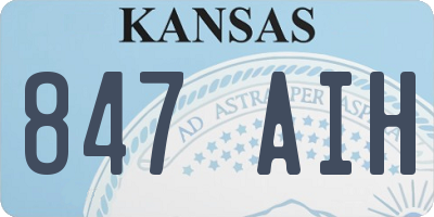 KS license plate 847AIH