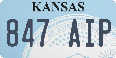 KS license plate 847AIP
