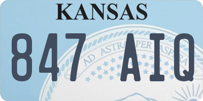 KS license plate 847AIQ