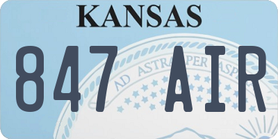 KS license plate 847AIR