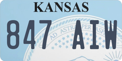 KS license plate 847AIW