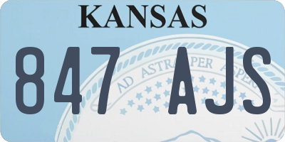 KS license plate 847AJS