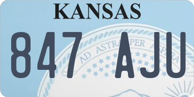 KS license plate 847AJU