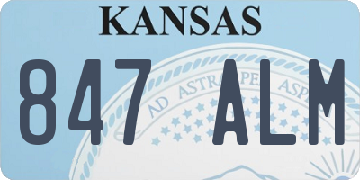 KS license plate 847ALM