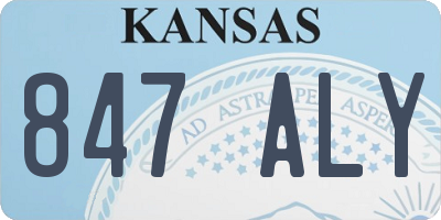 KS license plate 847ALY
