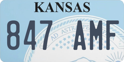KS license plate 847AMF