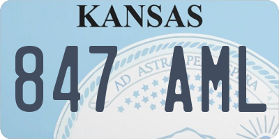 KS license plate 847AML