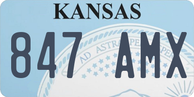 KS license plate 847AMX