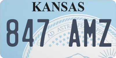 KS license plate 847AMZ