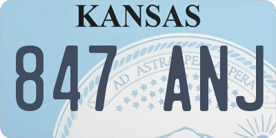 KS license plate 847ANJ