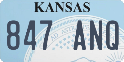 KS license plate 847ANQ