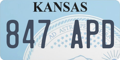 KS license plate 847APD